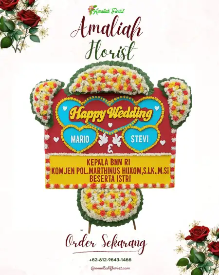 Papan Bunga Pernikahan Kusa